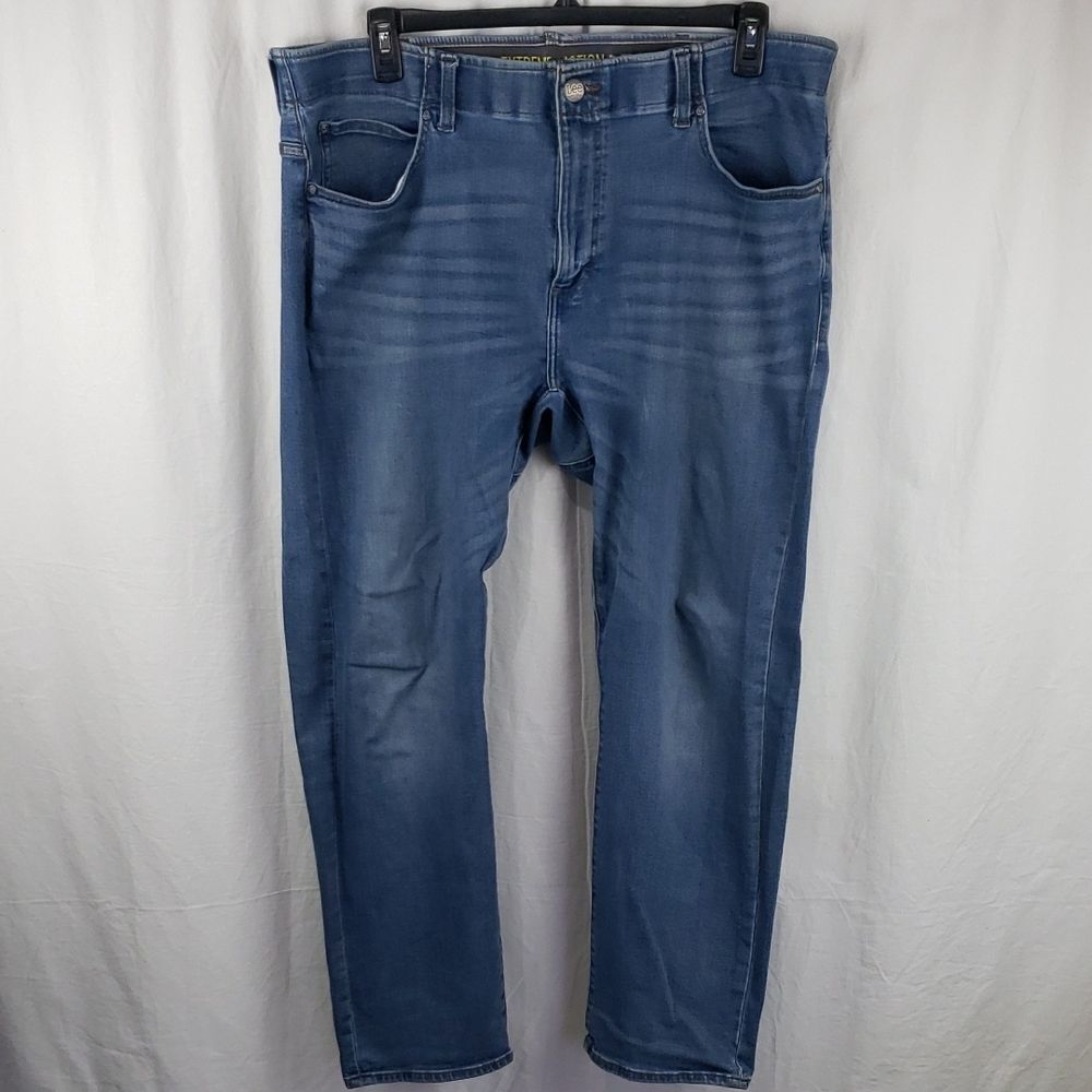 Lee Men's 40X30 Slim Fit Straight Leg Blue Jeans